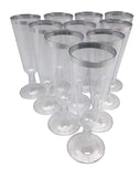 140 pc Plastic Classicware Glass Like Champagne Wedding Parties Toasting Flutes Party Cocktail Cups (Clear) by Oojami