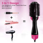 Hair Dryer Brush, Homga Hot Air Brush One Step Hair Dryer & Volumizer,3-IN-1 Multi-functional Negative Ion Electric Hair Blow Dryer & Styler Hair Straightener Curler Salon Hair Comb with 6 Hair Clips