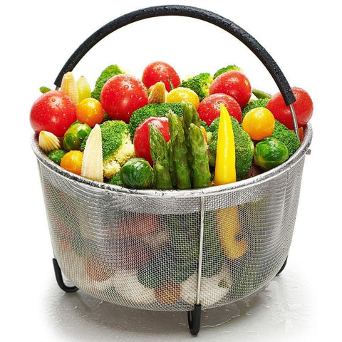 Ecardy 3qt Steamer Basket Compatible with Instant Pot Accessories 3 qt [6qt 8qt available] - Compatible with Instant Pot Steamer Basket 3 qt - Steam Vegetables, Eggs - Fits Most Pressure Cookers