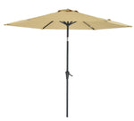 Patio Watcher 9 FT Patio LED Umbrella Solar Powered Outdoor Umbrella, 40 LED with 2 Charge Modes(Solar and Adaptor),250GSM Fabric with Push Button Tilt and Crank,Red