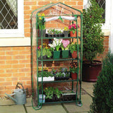 Blissun 4 Tier Mini Greenhouse, 27" L x 19" W x 62" H (green)