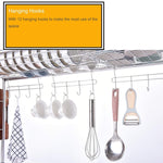 1208S 304 Stainless Steel Over Sink Drying Rack Dish Drainer Rack&Kitchen Organizer (Double Groove-Double-layer)