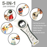 RINUZ Can and Jar Opener - Ergonomic Bottle Opener for Seniors, Elders and Arthritis Sufferers - Quick Opening for Cooking - Simple To Use - Easily Apply for Variety of Kitchen Cans and Bottles