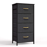 WeHome 4 Drawer Fabric Dresser Storage Tower, Organizer Unit for Bedroom, Closet, Entryway, Hallway, Nursery Room - Dark Indigo