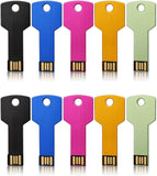 JUANWE USB Flash Drives 5 Pack 16GB USB 2.0 Metal Thumb Drives Jump Drive Memory Stick Key Shape for Students,Office,Company