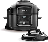 Ninja Foodi 7-in-1 Programmable Pressure Fryer, Slow Multi Cooker with TenderCrisp Technology, 5 Pot, 3-qt. Air Fry Basket (OP101), 5-Quart, Black/Gray