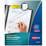 Avery Quick-Load Sheet Protectors, Top-Load, Heavyweight, Diamond Clear, Polypropylene, 8.5 x 11 Inches, Pack of 10 (74084)