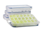 Komax Biokips Ice Cube Trays With Locking Lid | [4-Pack Set] Small Ice Cube Trays With Lid | Ice Cube Maker for Cool Drinks, Bourbon, Whiskey & Cocktails | FDA-Approved & BPA-Free Ice Cube Mold Tray