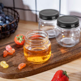 QAPPDA Mini Mason Jars Glass Canning Jars,5 OZ Jelly Jars With Regular Lids(Black) Small Jars for Honey,Jam,Favors,Baby Foods,Spice Jars 40 PACK