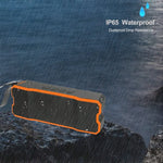 ZoeeTree Portable Wireless Bluetooth Speaker, IP65 Waterproof Outdoor Speakers 4.0 with 12-Hour Playtime, Built-in Mic,Deep bass and Loud Stereo Sound,Black and Orange