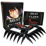 Grillin Chill Gear Meat Claws - Best Bear Claw Pulled Pork Meat Shredders in BBQ Grill Accessories +18" BBQ Grill Brush - Rust Proof Stainless Steel Woven Wire