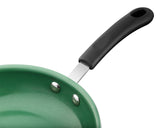 Chef's Star Frying Pan Non stick Ceramic Omelette Cooking Set - Even Heat Saute Pan/Skillet Set - Supreme Frying Pans 10" and 8" inch Cookware Set - Green