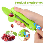 Cherry Pitter, GLIN Easy to Remove Cherry Stone Cherry Pitter tool, Space-Saving Lock Design and Lengthened Splatter Shield Dishwasher Safe, Easy to Clean, Heavy Duty Simple and Durable Olive Pitter