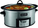 Crockpot SCCPVI600-S 6-Quart Countdown Programmable Oval Slow Cooker with Stove-Top Browning, Stainless Finish