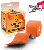 Sparthos Kinesiology Tape - Incredible Support for Athletic Sports and Recovery - Free Kinesiology Taping Guide! - Uncut 2 inch x 16.4 feet Roll