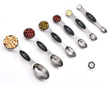 Magnetic Measuring Spoons and Stainless Steel Measuring Cups Set of 11, 5 Measuring Cups & 6 Double Sided Stackable Magnetic Measuring, Measuring Dry and Liquid Ingredients.