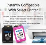 INSMAX Remanufactured Ink Cartridges Replacement for HP 61XL 61 XL to use with Envy 4500 Deskjet 1000 1510 1056 1512 1010 1055 OfficeJet 4630 Printer (1 Black, 1 Tri-Color)