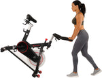 Sunny Health & Fitness Magnetic Belt Drive Indoor Cycling Bike with 44 lb Flywheel and Large Device Holder