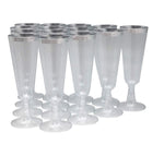 140 pc Plastic Classicware Glass Like Champagne Wedding Parties Toasting Flutes Party Cocktail Cups (Clear) by Oojami