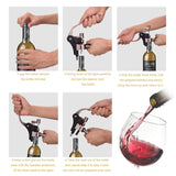 Kwanan New Ver. Wine Opener, Rabbit Wine Bottle Opener Metal Lever Bottle Opener Corkscrew Set with Foil Cutter, Corkscrew –Ideal Gift for Anniversary, Birthday, Christmas, Wedding, Business (Golden)