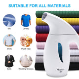 OKWINT Garment Steamer 180ml Portable Handheld Fabric Steamer Fast Heat-up Powerful Travel Garment Clothes Steamer with High Capacity for Home and Travel