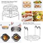 Emeril Lagasse Everyday 22 Pcs Pressure Cooker Accessories Set Compatible with Instant Pot 5,6,8 Qt, 2 Steamer Baskets, Springform Pan