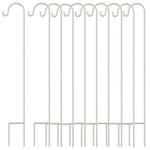 GrayBunny Shepherd Hook, 35 inch Black, Set of 4 Solid (Non-Hollow) Single Piece (No Assembly), Strong Rust Resistant Premium Metal Hanger For Weddings Plant Baskets Solar Lights Lanterns & Mason Jars