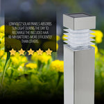 LowVoltz Solar 6 Pack Stainless Steel Solar LED Path Lights.