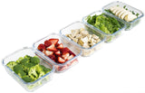 [LARGER PREMIUM 5 SET] 36 Oz. Glass Meal Prep Containers with Lifetime Lasting Snap Locking Lids Glass Food Containers BPA-Free, Microwave, Oven, Freezer and Dishwasher Safe (4.5 Cups, 36 Oz.)