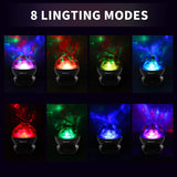 Kingtoys Night Light, LED  Projector Night Lamps with Remote, 8 Mode Lighting Shows, Built in Speaker and Timing, Mood Relaxing Soothing Night Light for Baby Kids Adults (UL Adapter)