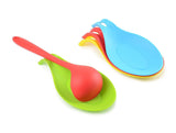 MarcosWJH Kitchen Silicone Spoon Rest, Silicone Spoon Holders,Set of 4(Colorful, Small Size)