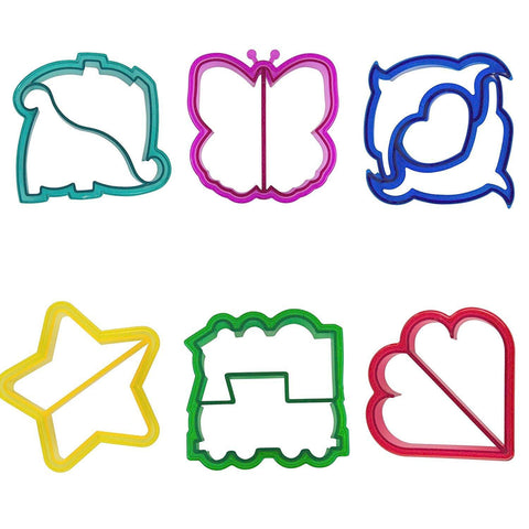 Sandwich Cutters for Kids by Sweet Honey Bee and Me. Set of 6.