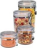 Bellemain 4 Piece Airtight Acrylic Canister Set, Food Storage Container