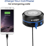 Kizen Solar Powered LED Camping Lantern - Solar or USB Chargeable, Collapsible Space Saving Design, Emergency Power Bank, Flashlight, Water Resistant.