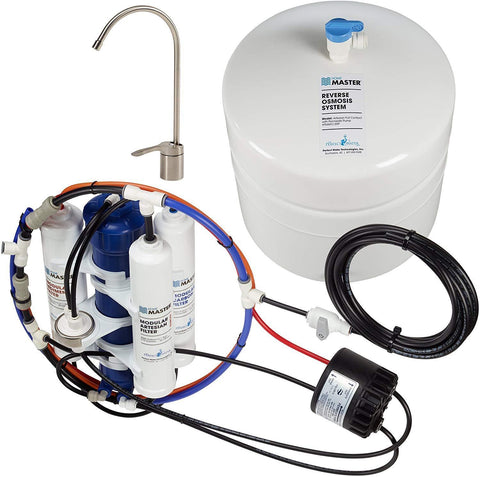 Home Master TMAFC-ERP-L Artesian Full Contact with Permeate Pump Loaded Undersink Reverse Osmosis Water Filter System