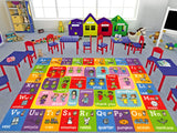 KC Cubs Playtime Collection ABC Alphabet ASL Sign Language Educational Learning Area Rug Carpet for Kids and Children Bedrooms and Playroom - 8' 2" x 9' 10"