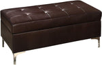 Homelegance Barrington 109" x 108" PU Leather Chaise Sofa, Gray