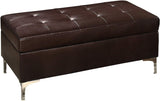 Homelegance Barrington 109" x 108" PU Leather Chaise Sofa, Gray