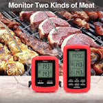 Veken Wireless Digital BBQ Meat Thermometer Remote Cooking Food Grill Thermometer with Dual Probes for Grilling Oven Smoker Thermometer Kitchen Tools, Battery Included (230 Feet), Red