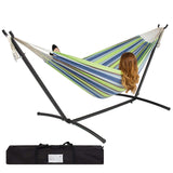 Double Hammock with Space Saving Steel Stand Includes Portable Carrying Case by Best Choice Products