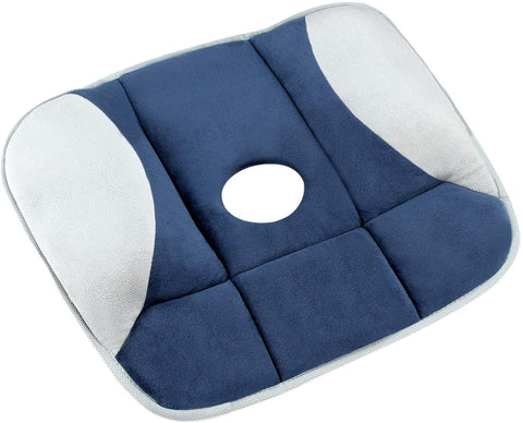 Memory Foam Seat Cushion - Back, Coccyx, Sciatica and Tailbone Pain Relief, Non Slip Breathable Orthopedic Seat Cushion Tailbone Pillow for Office Chair, Car Seats and Wheelchair by iDOO