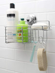 BINO SMARTSUCTION Rust Proof Stainless Steel Shower Caddy, Combo Basket