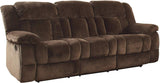 Homelegance Laurelton 90" Microfiber Double Reclining Sofa, Chocolate Brown