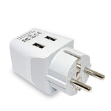 Ceptics CTU-16 USA to Australia, New Zealand, China Travel Adapter Plug with Dual USB - Type I - Dual Inputs - Ultra Compact