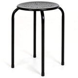 Best Choice Products Set Of 6 Backless Round Top Metal Stools (Black)