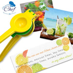 ChuzyChef Lemon Squeezer Hend Held Juicer - Citrus Hand Manual Press Juicers Squeeze for Lemon Lime Orange Juice Fruit Heavy Duty Easy to Clean Dishwasher Safe Aluminum Premium Quality Professional Kitchen Tool