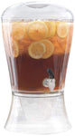 CreativeWare Beverage Dispenser With Ice Cylinder And Fruit Infuser, Clear