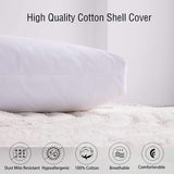 Goose Down Feather Pillow for Sleeping, Waterproof & Oil Stain-Resistant 100% Cotton Shell Hypoallergenic Bed Pillow for Home & Hotel Collection, 2 Pack/Standard Size by SORMAG