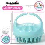 Desentie Hair Scalp Massager Exfoliating Personal Massager Brush With Silicone Spikes for Shampoo Scrubbing and Stimulating Hair Growth Green