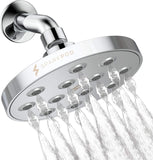 SparkPod Shower Head - High Pressure Rain - Luxury Modern Chrome Look - Easy Tool Free Installation - The Perfect Adjustable Replacement For Your Bathroom Shower Heads